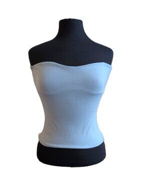 Baby Blue Sweetheart Strapless Corset Tube Top | Size Small